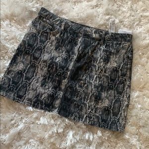 Animal Print Zara Denim skirt